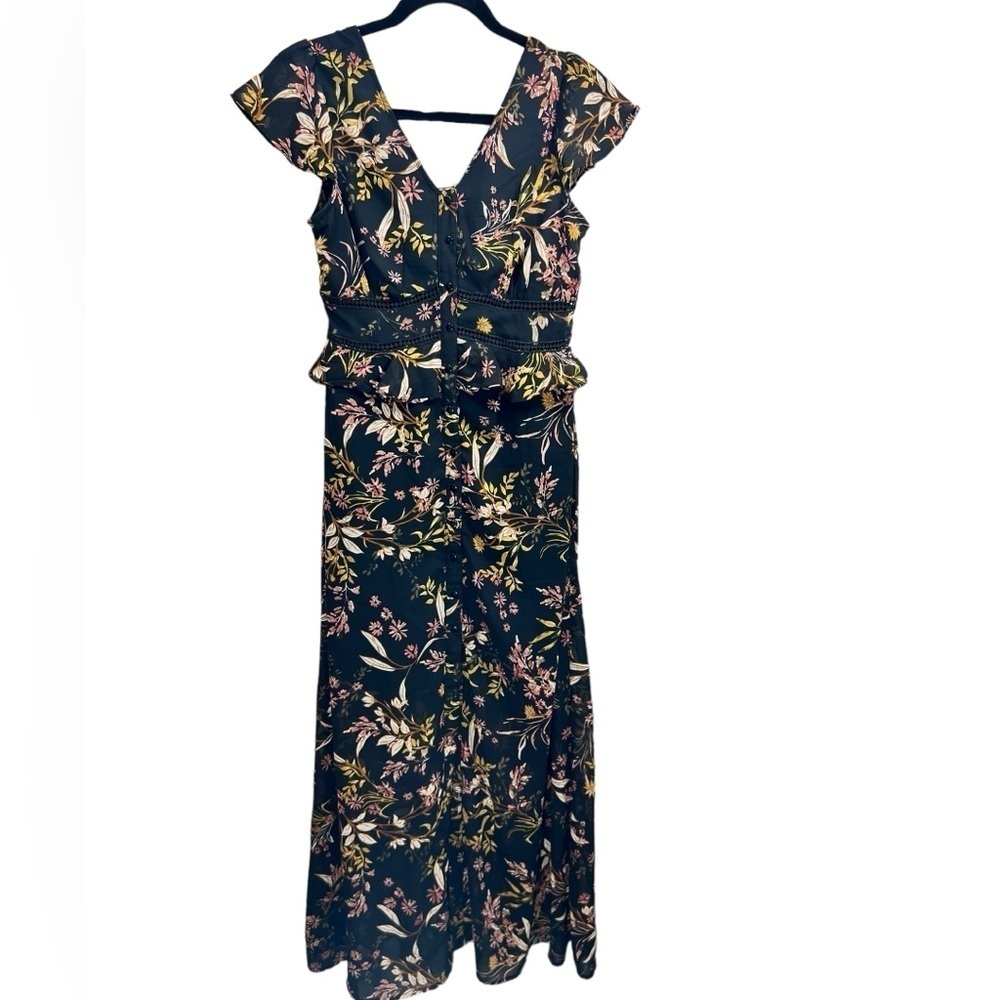 Japna Floral Button Front‎ Maxi Dress S